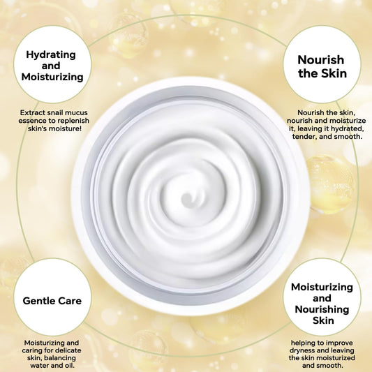 Sokgo Snail Mucin Cream texture closeup, silky and fast-absorbing
