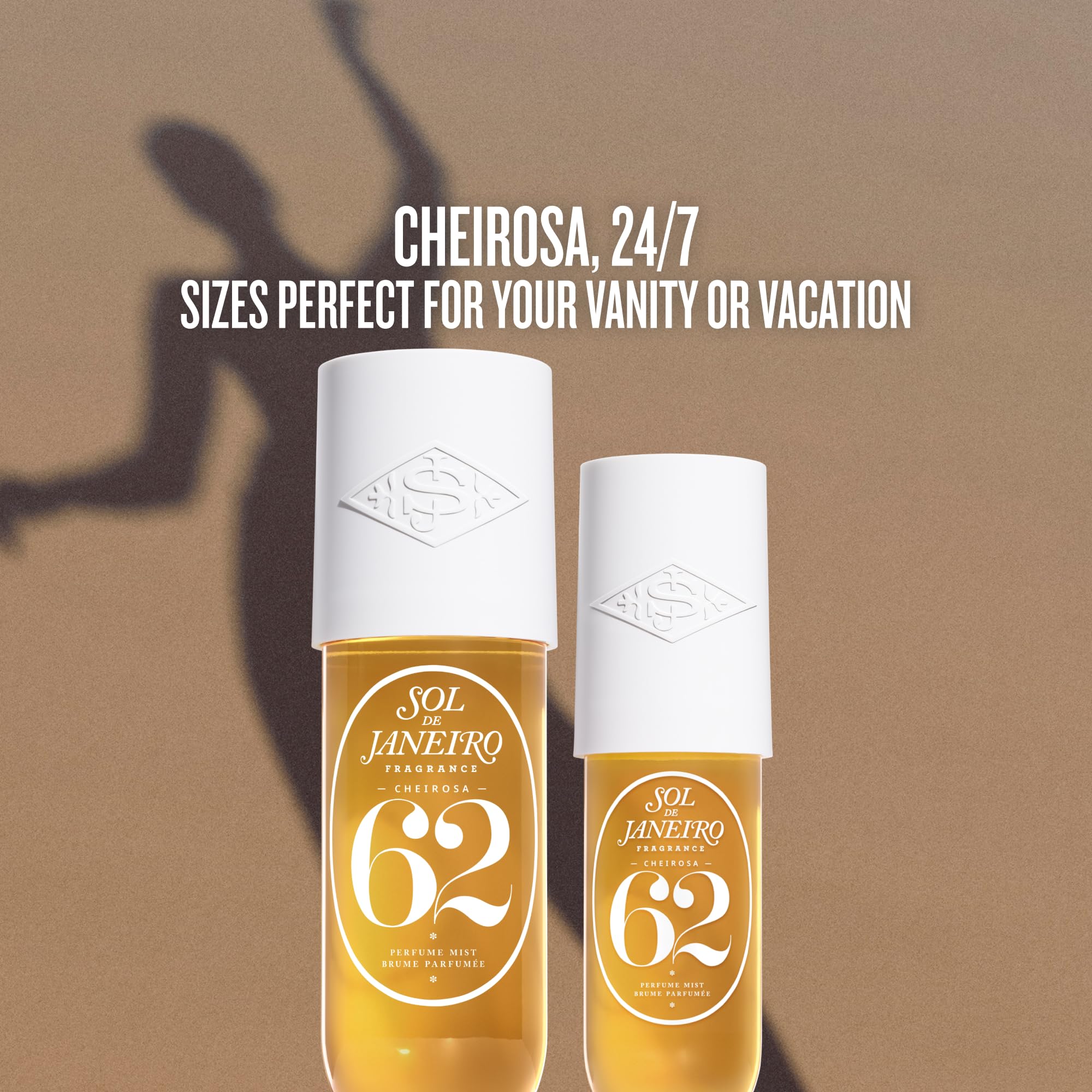 Sol de Janeiro Cheirosa travel-size 3 oz bottle for on-the-go refresh.