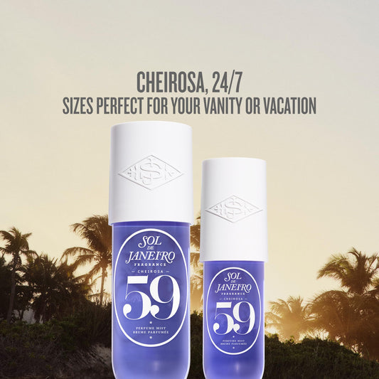 Sol de Janeiro Cheirosa Hair and Body Mist travel-size bottle for on-the-go fragrance.