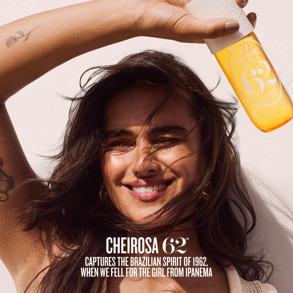 Sol de Janeiro Cheirosa display set on vanity for easy morning routine.