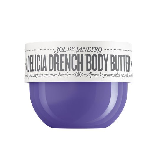 Sol de Janeiro Delicia Drench butter jar delivering rich moisture for nourished-looking skin