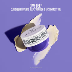 Close-up of Delicia Drench whipped texture showing creamy, long-lasting hydration
