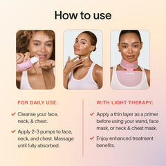Dosing dropper releasing LightBoost serum for even, controlled application