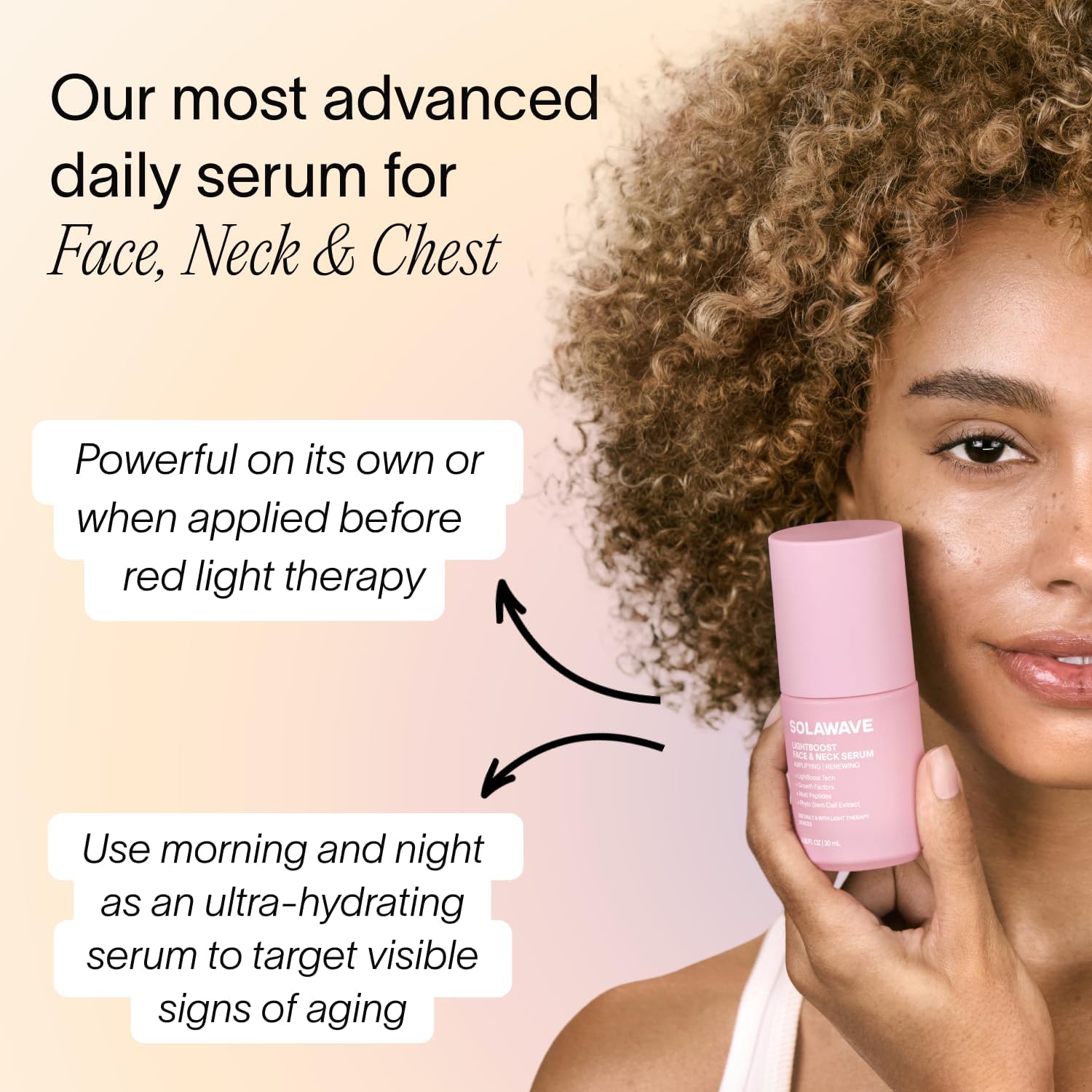 Close-up of LightBoost texture showing a light, non-greasy finish