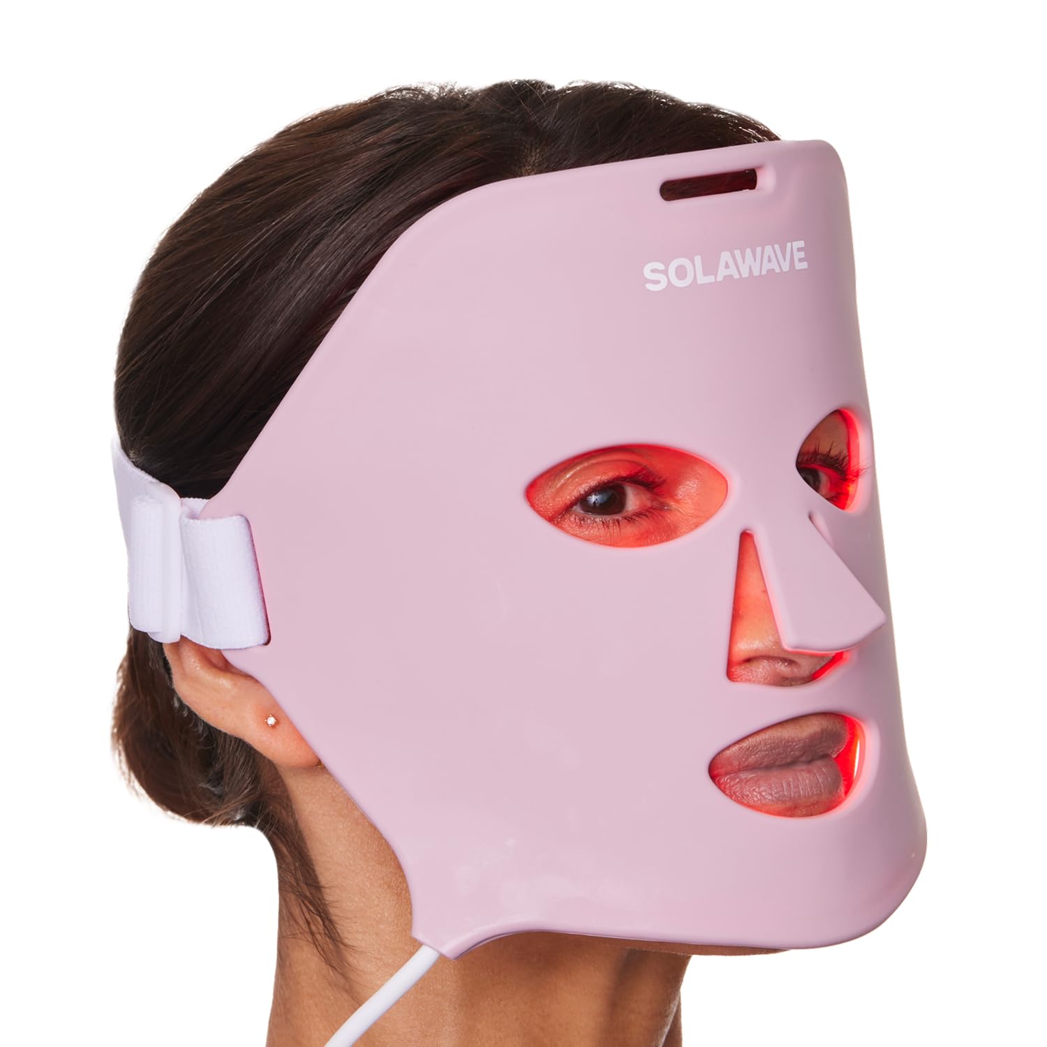 Solawave red-light mask front view for at-home rejuvenation