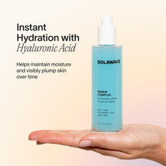 Solawave Renew Complex being spread during wand-assisted treatment for even glide.