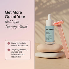 Solawave Renew Complex duo-pack packaging on a vanity for easy routine hydration.