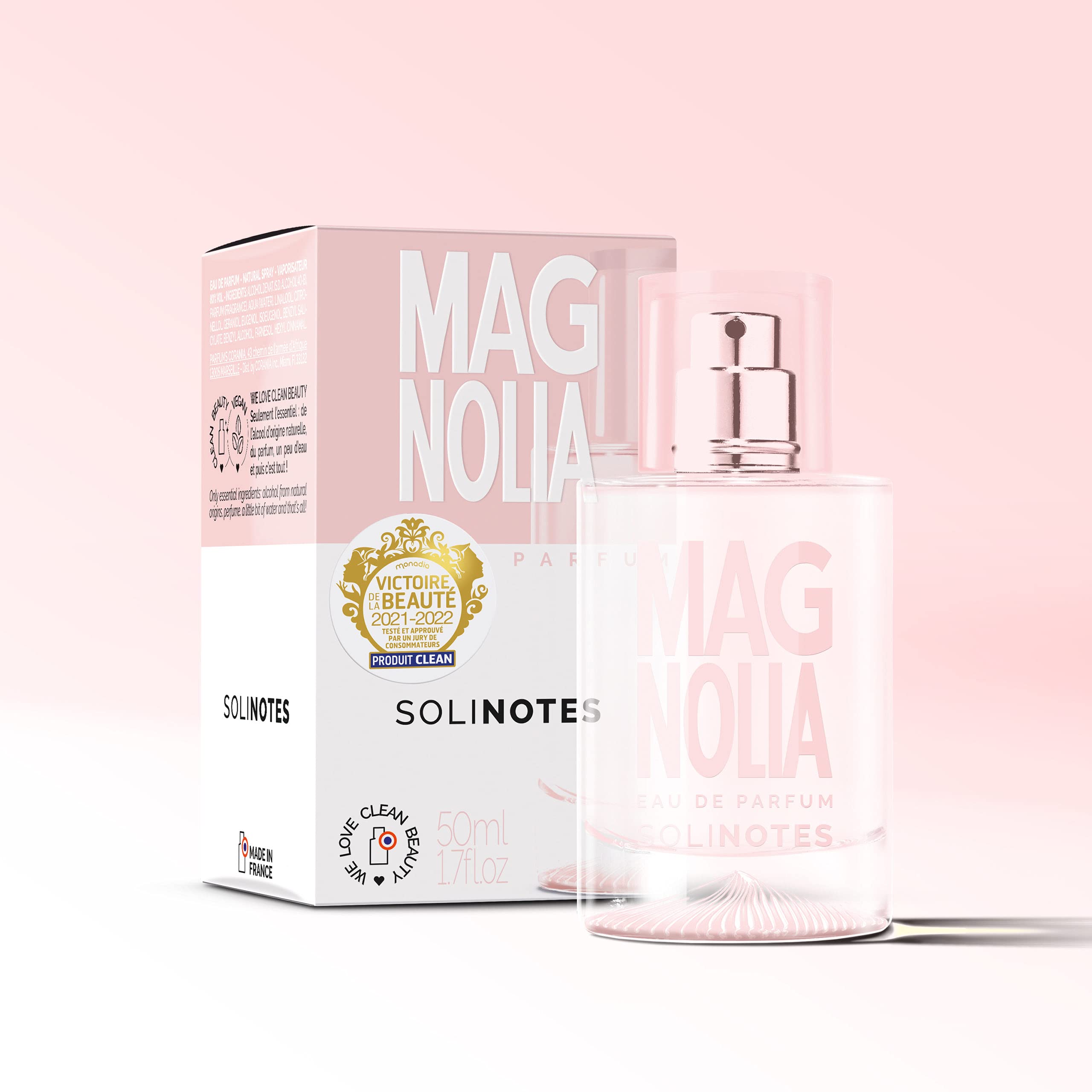 Solinotes Magnolia perfume bottle shown for daily wear and elegance