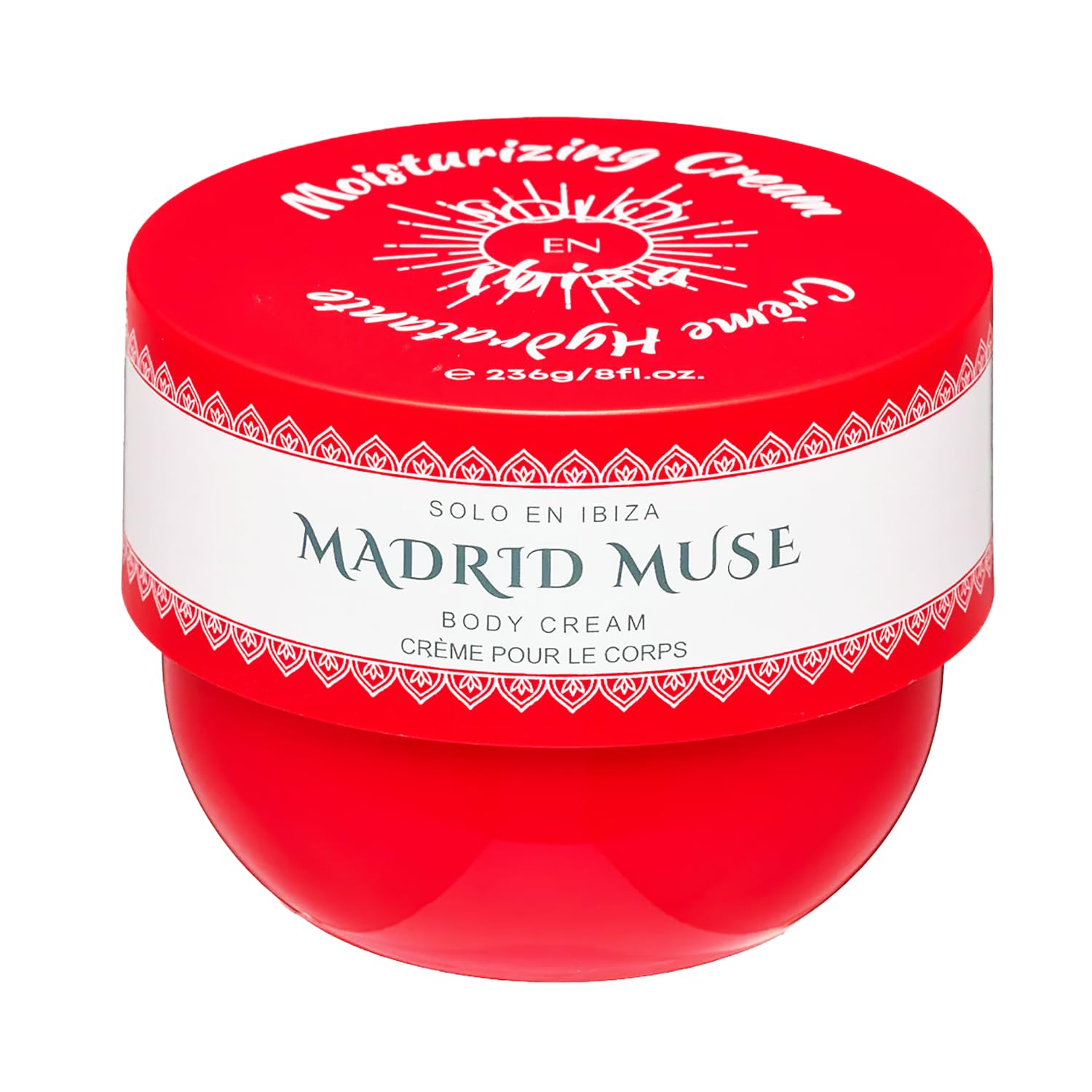 Creamy texture of Solo en Ibiza body cream absorbs quickly for soft, smooth skin