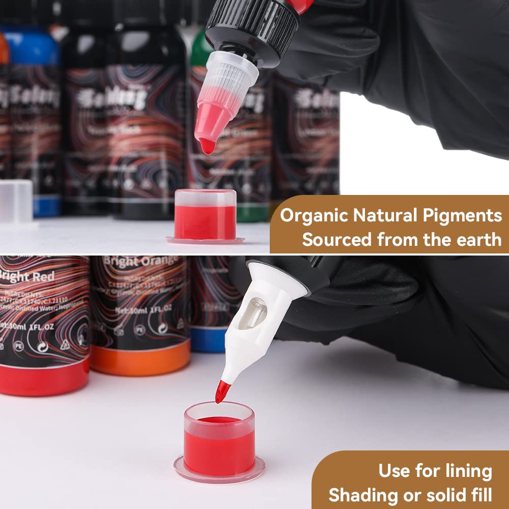 Solong Tattoo inks produced in a dust-free workshop to maintain cleanliness.