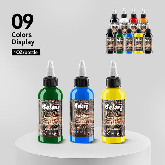 Solong Tattoo ink packaging in a dust-free box for hygienic application.