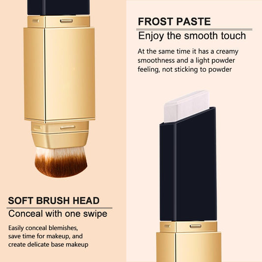 SOLOTREE foundation stick brush head close-up for precise blending.