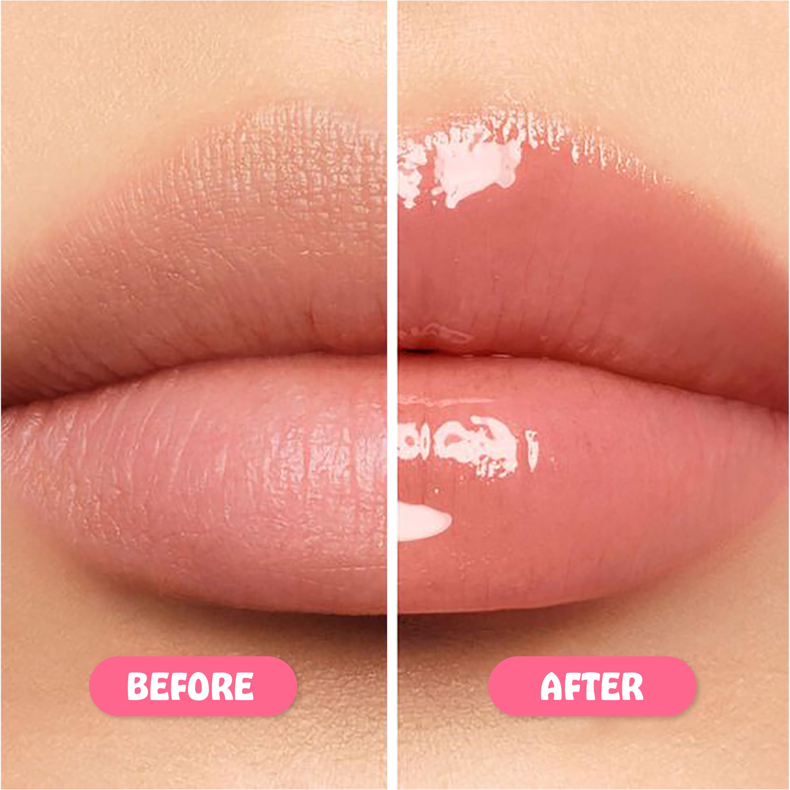 Guava lip butter texture swatch showing subtle pink tint and hydration.