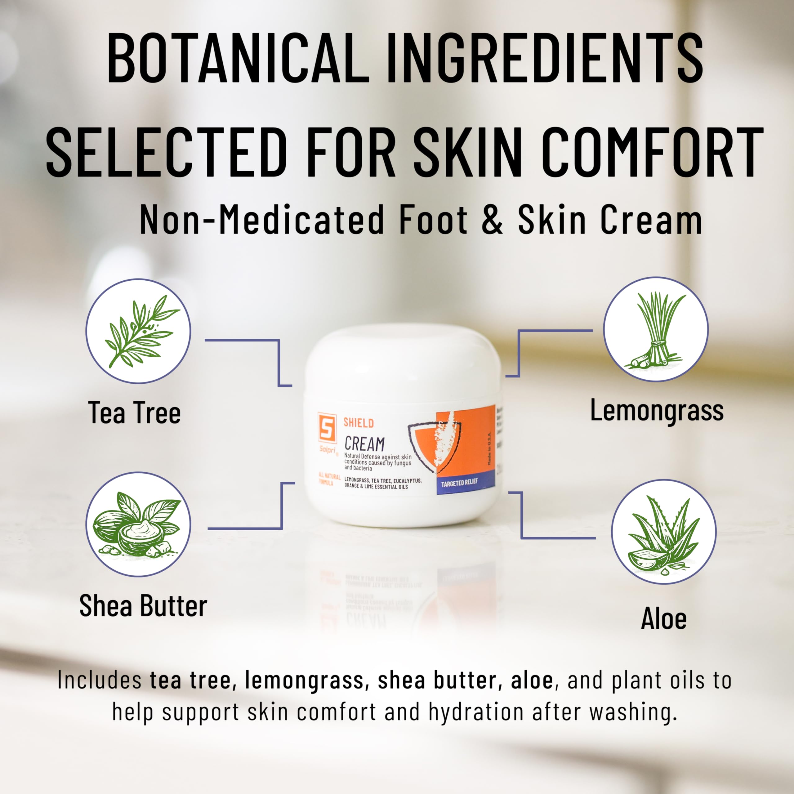 Solpri Shield thick cream texture highlighting rich, shielded moisture coverage
