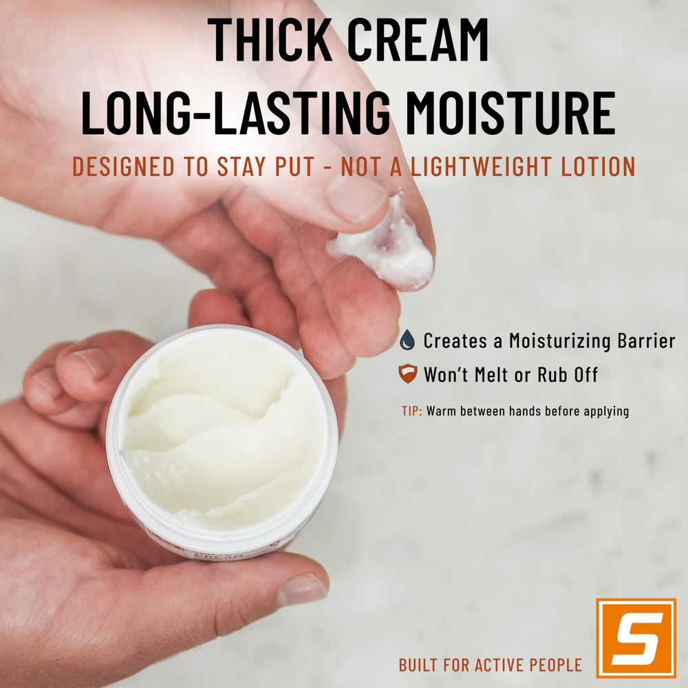Solpri Shield beeswax and shea butter texture close-up emphasizing thick, long-lasting barrier