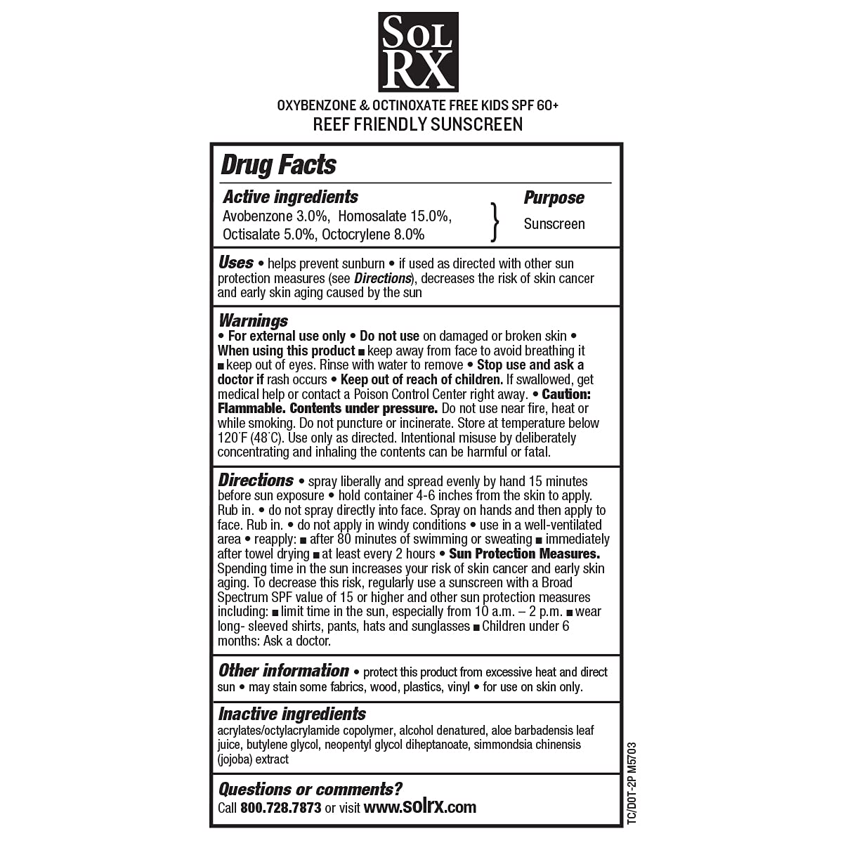 SolRX SPORT Kid's Spray pack of two for families