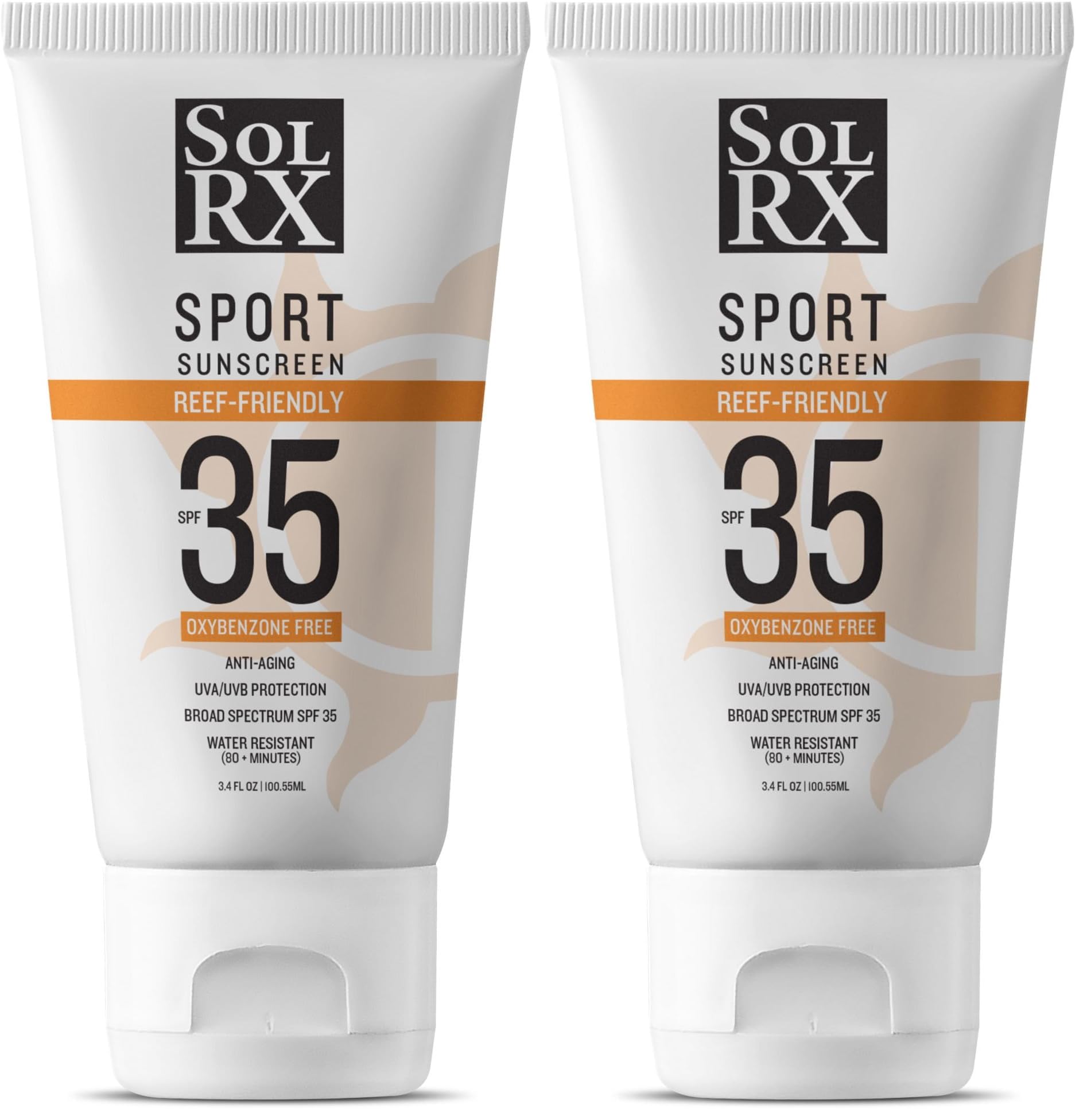 SolRX SPORT SPF 35 per-pack bottle ready for action
