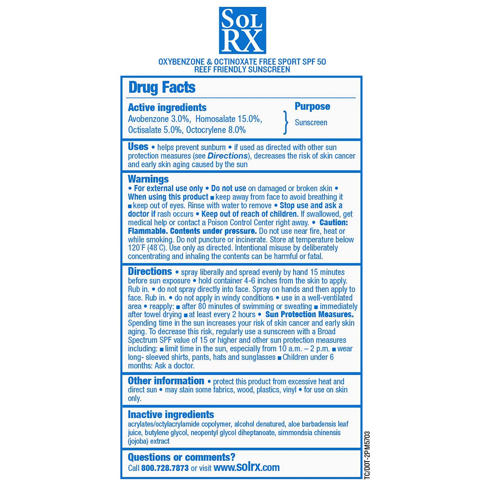 SolRX SPF 50 made in the USA, highlighting quality and reliability.