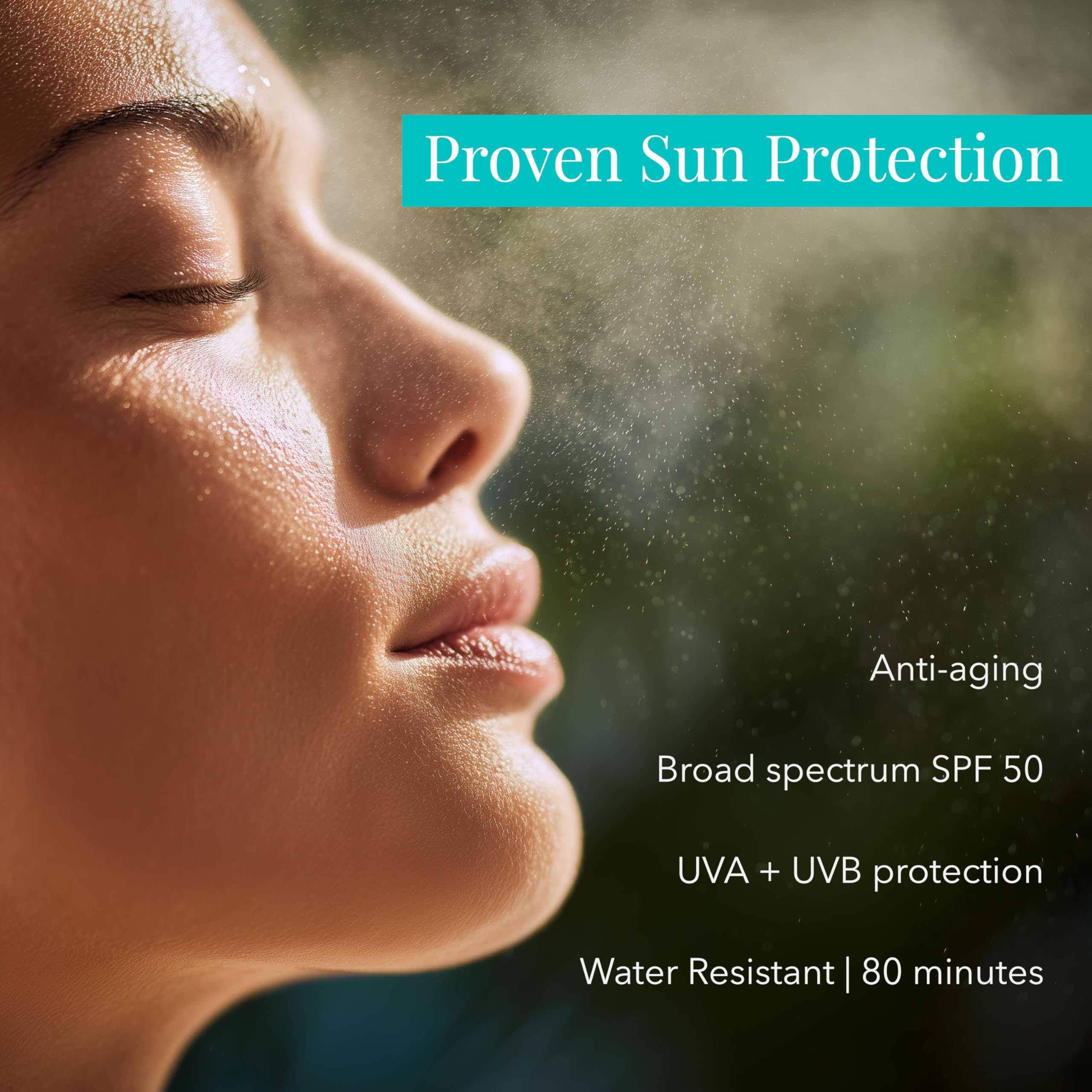 SolRX SPF 50 demonstrates water resistance and non-greasy drying during activity.