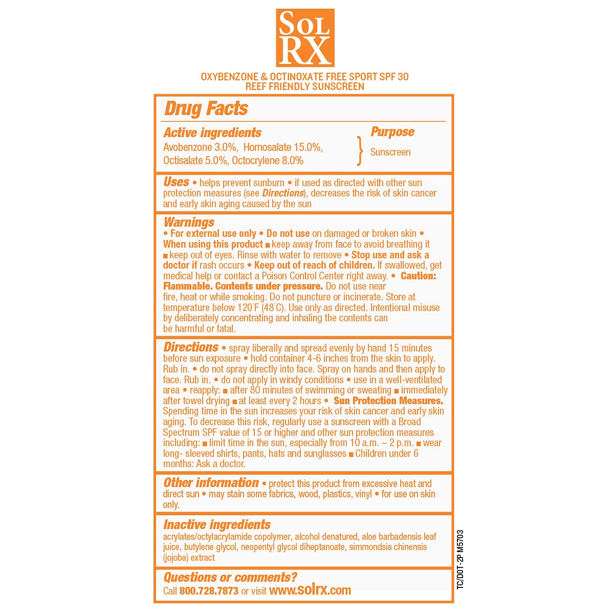 SolRX Sport Sunscreen SPF 30 fragrance-free and gluten-free for sensitive skin.