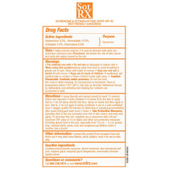 SolRX Sport Sunscreen SPF 30 fragrance-free and gluten-free for sensitive skin.