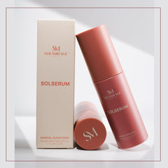 Solserum shows no white cast after use on skin.