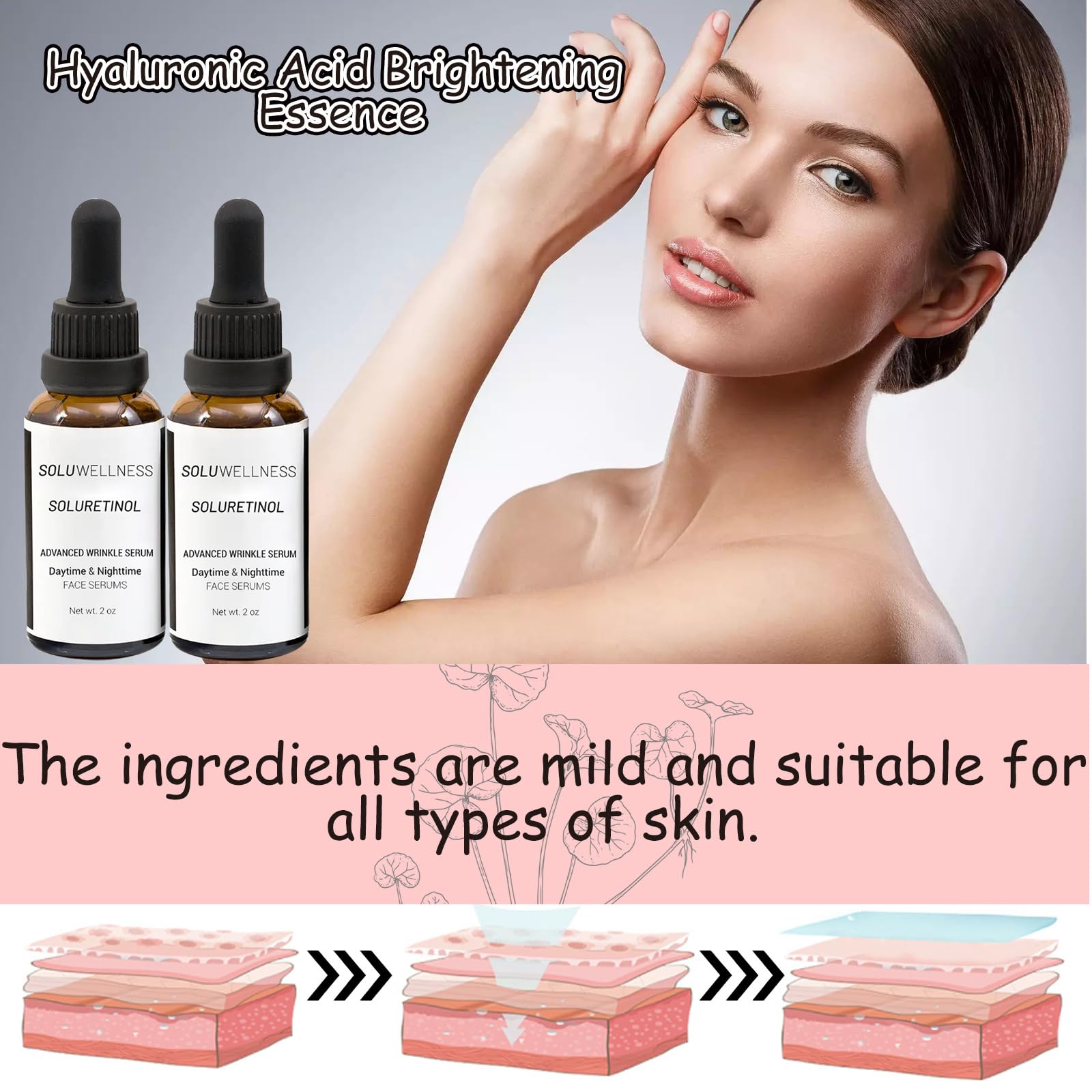 SOLUWELLNESS sensitive skin-friendly packaging and design showcased for easy use.