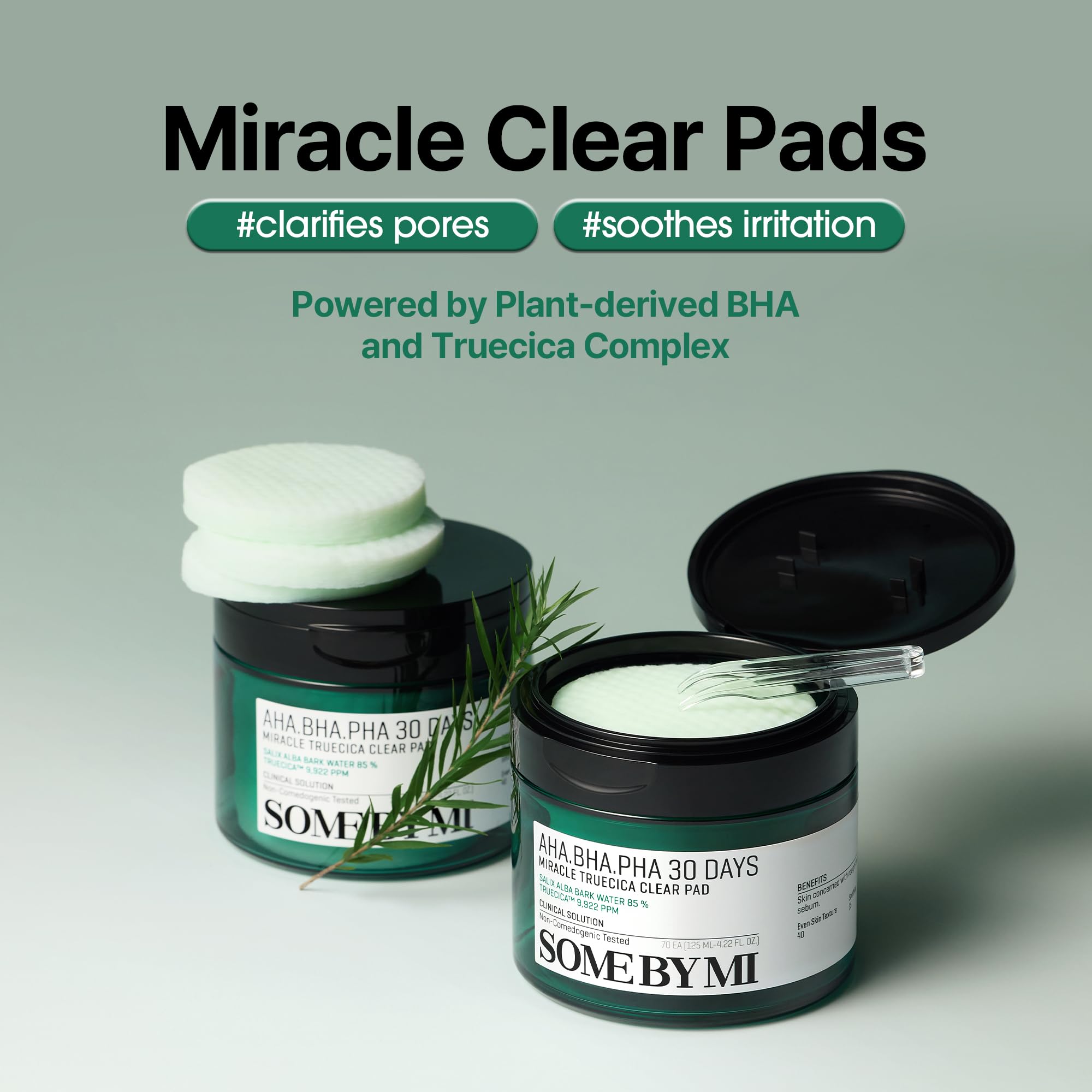 SOME BY MI clear pad closeup texture shows gentle exfoliation