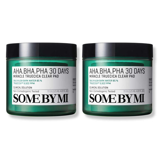 SOME BY MI clear pad packaging – 2-pack, preps skin for makeup with gentle exfoliation