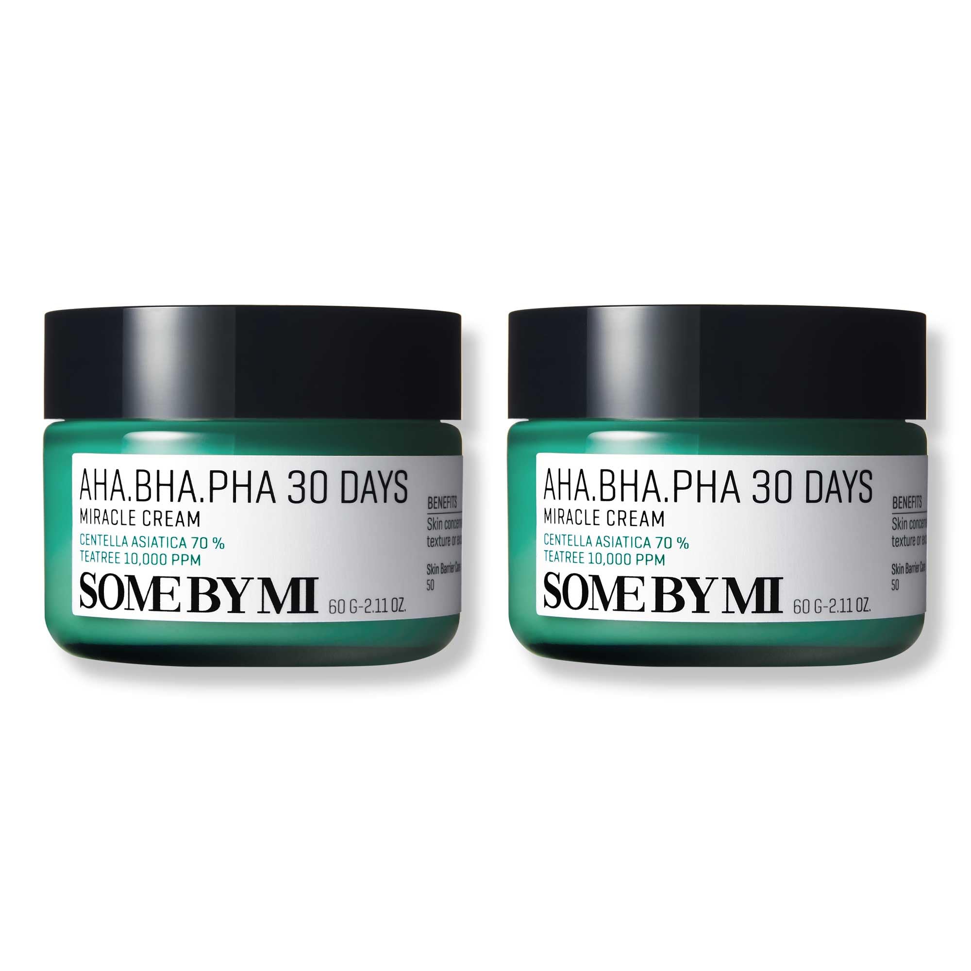 SOME BY MI Miracle Cream pack of 2 jars shown for daily exfoliation and hydration.