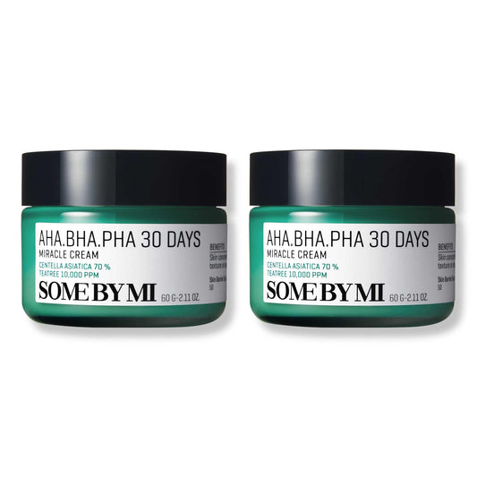 SOME BY MI Miracle Cream pack of 2 jars shown for daily exfoliation and hydration.
