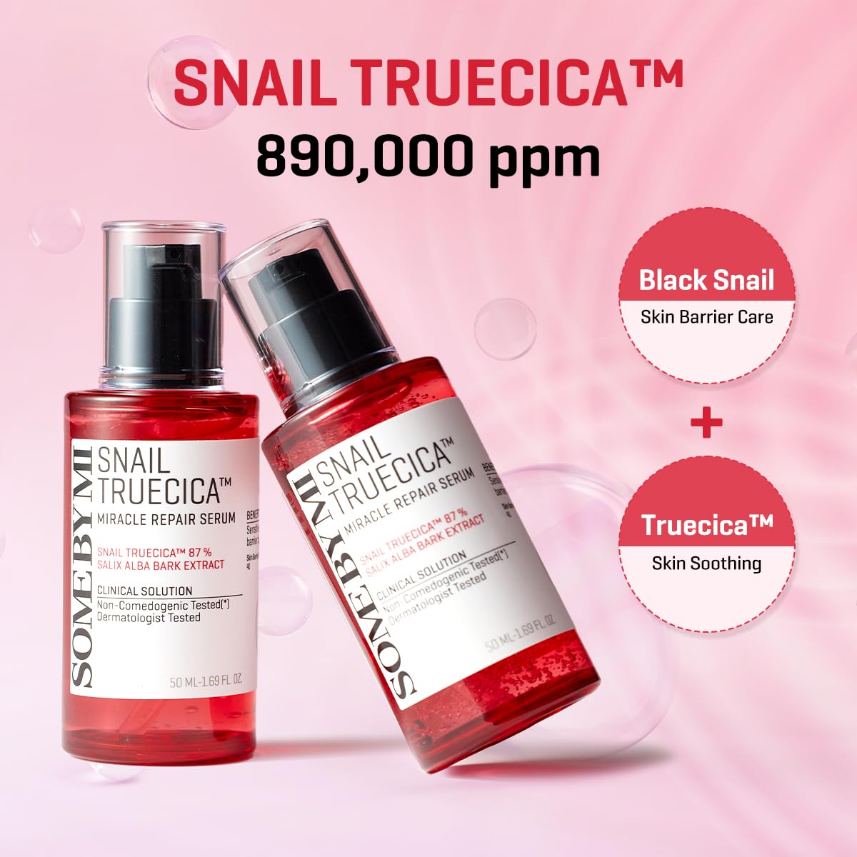 SOME BY MI Snail Trucica Serum texture swirl showing lightweight hydration