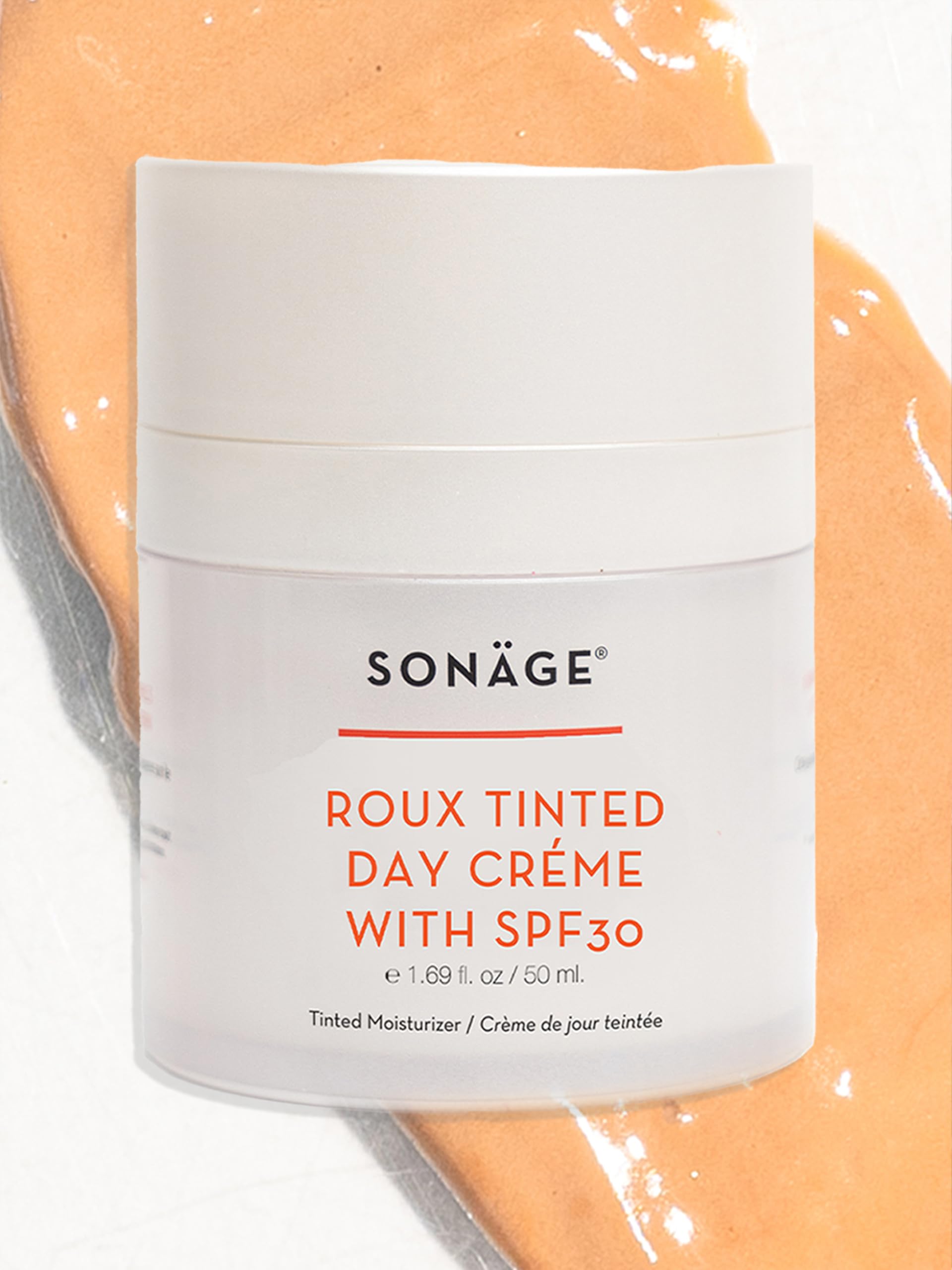 Sonage Roux tinted moisturizer SPF 30 bottle provides lightweight mineral protection for daily wear.