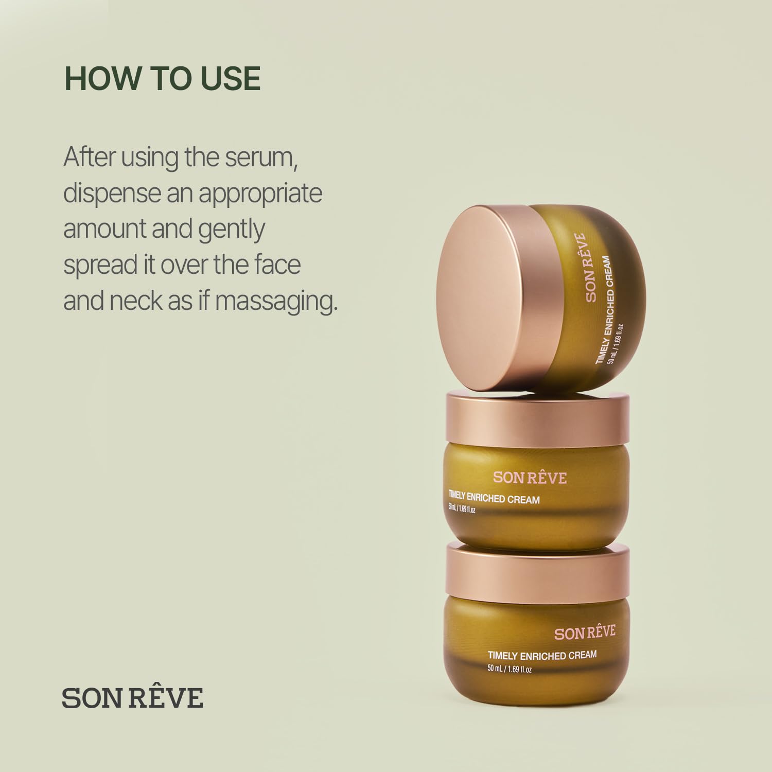 SONREVE application demonstration shows easy glide and quick absorption.
