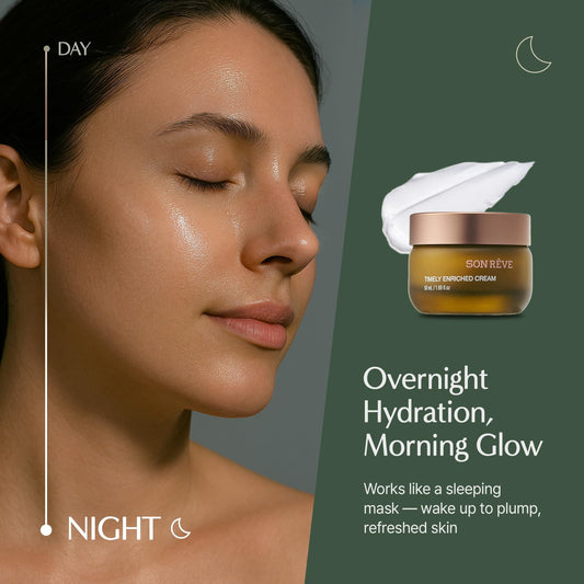 SONREVE ceramide bottle close-up highlighting barrier-friendly formulation for dry skin.