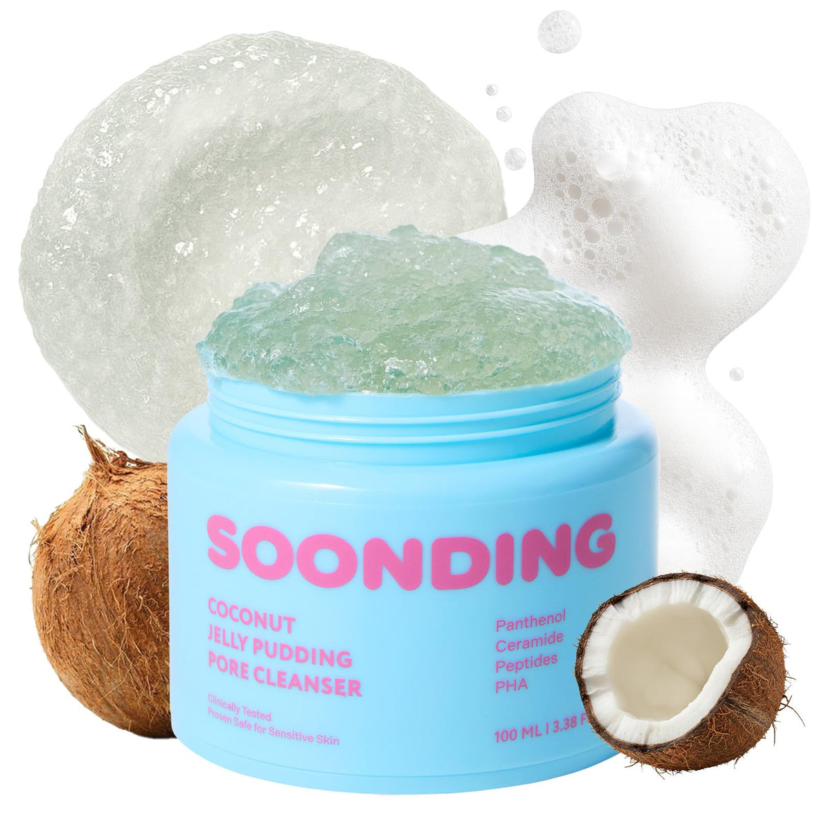 SOONDING Coconut Jelly Pudding Cleanser bottle for daily cleansing