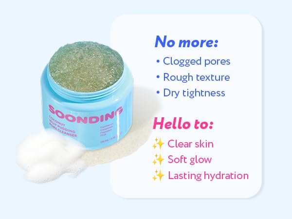 Biodegradable beads in SOONDING cleanser for gentle exfoliation