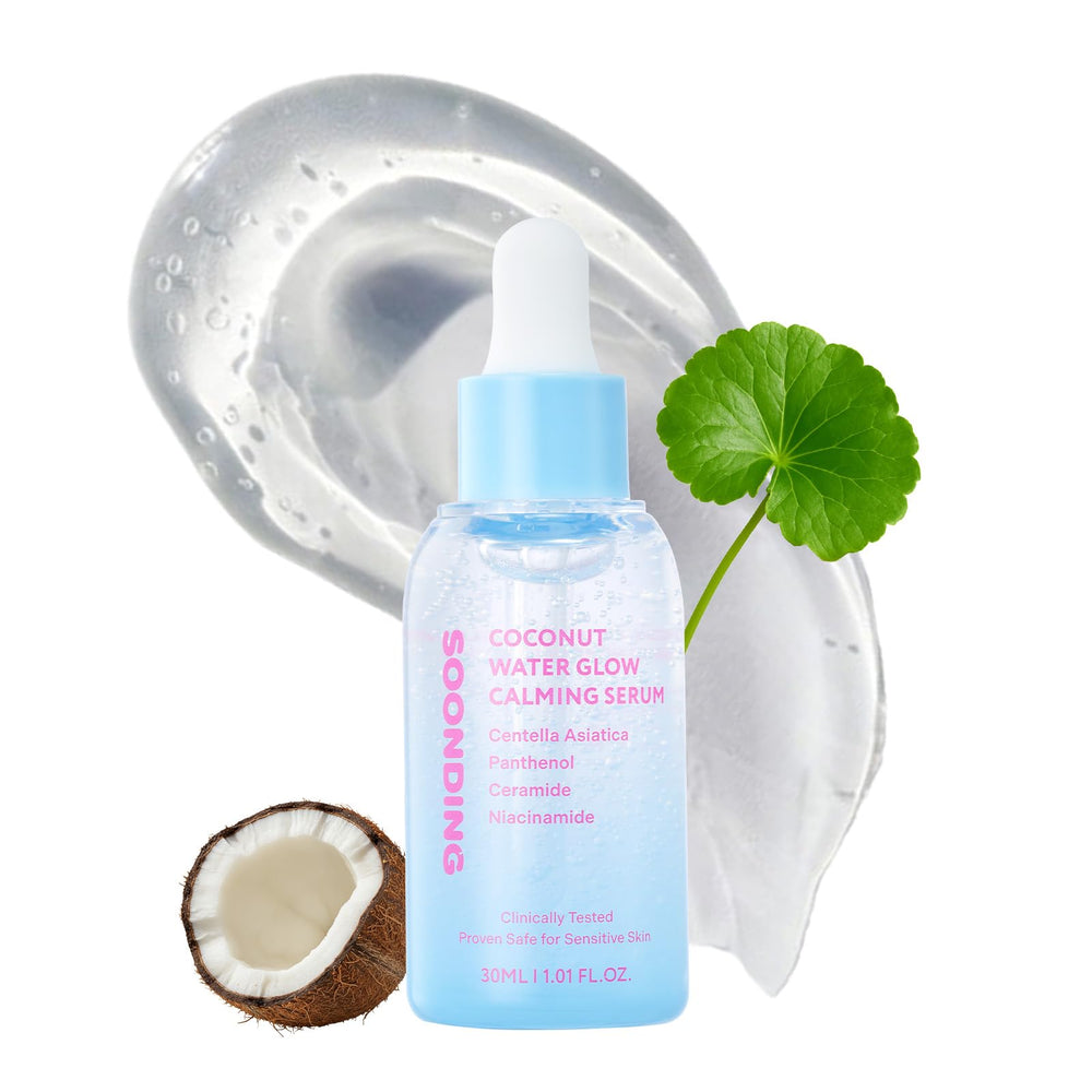 SOONDING Coconut Water Glow Serum bottle, fragrance-free and hydrating.