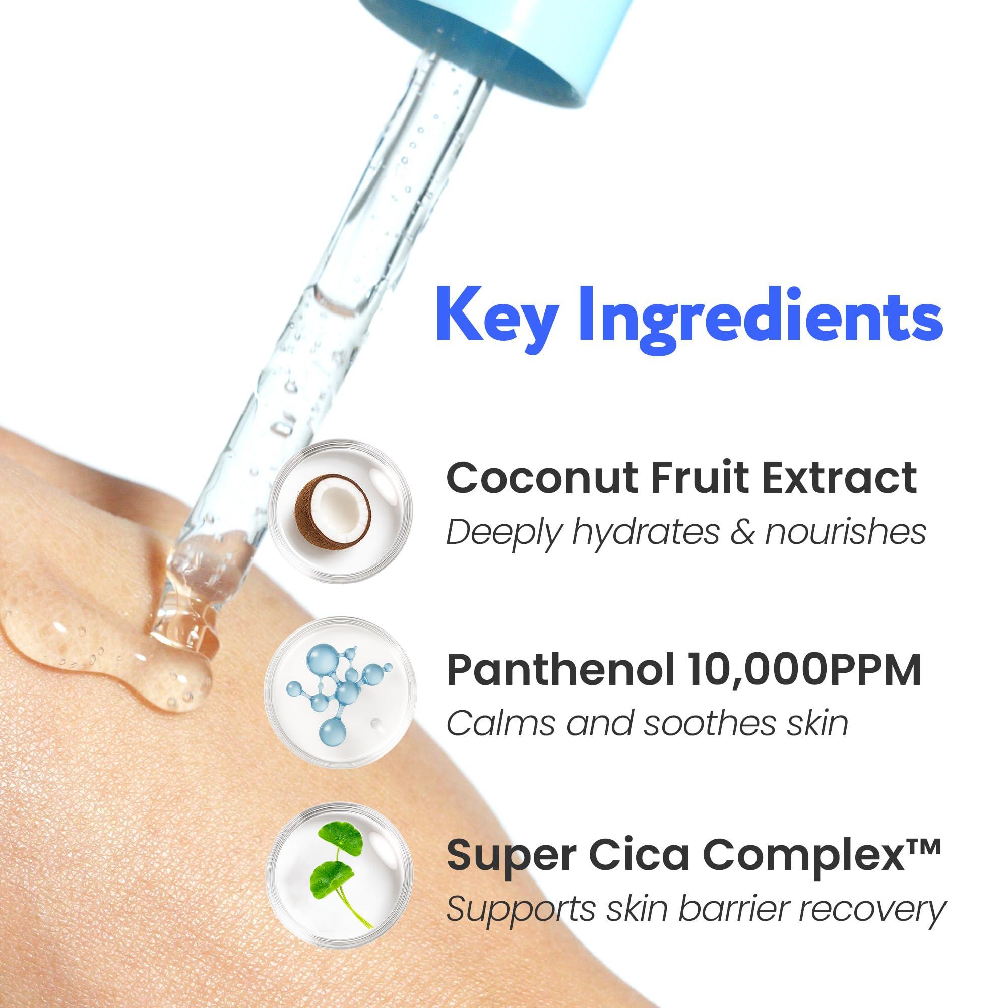 Panthenol-rich serum offering deep hydration and barrier support.