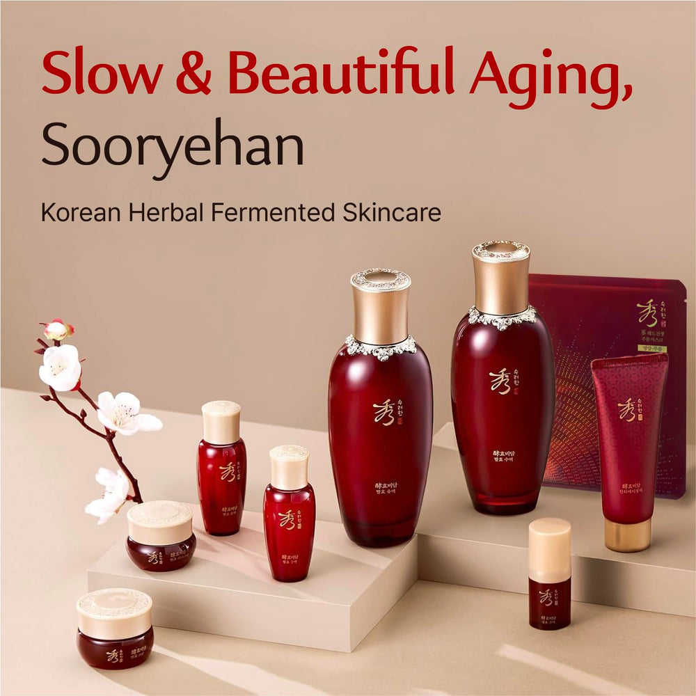 Sooryehan Hyobidam essence vial targets glow and smoothness.