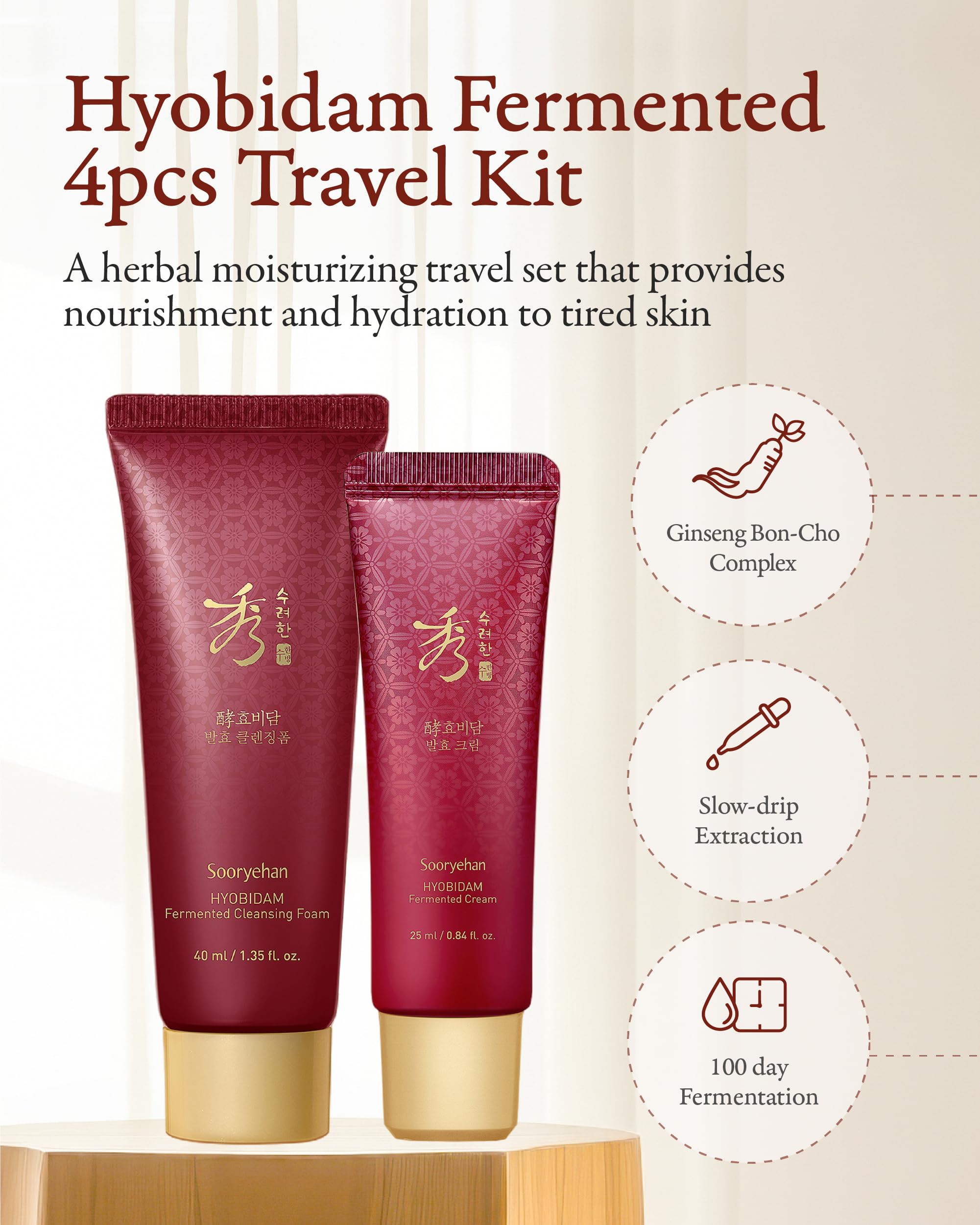 Sooryehan Hyobidam Emulsion nourishes and softens for smoother skin.