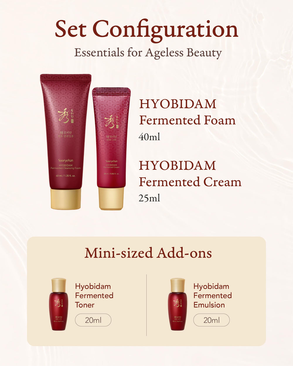 Sooryehan Hyobidam Silver Mushroom extract hydrates and enhances glow.