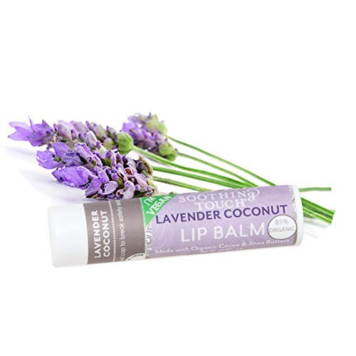 Soothing Touch coconut oil formula nourishes lips with natural moisture.