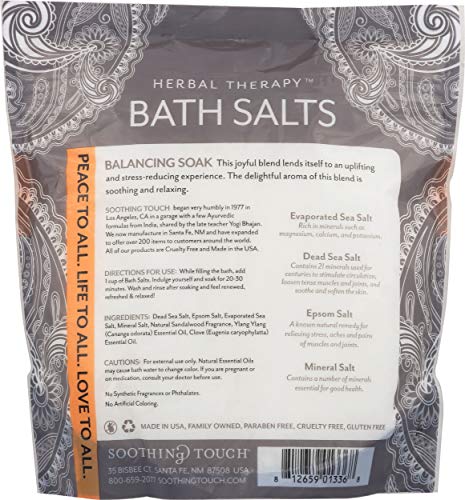 Soothing Touch Deep Sleep salts tub display highlights 32 oz calming soak