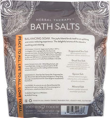 Soothing Touch Deep Sleep salts tub display highlights 32 oz calming soak