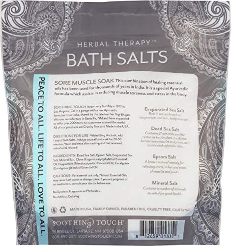 Soothing Touch eucalyptus-clove-peppermint oil blend jar closeup – invites refreshing aromatics during bath