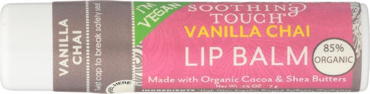 Soothing Touch Vanilla Chai lip balm pack highlights value and purse-friendly convenience.