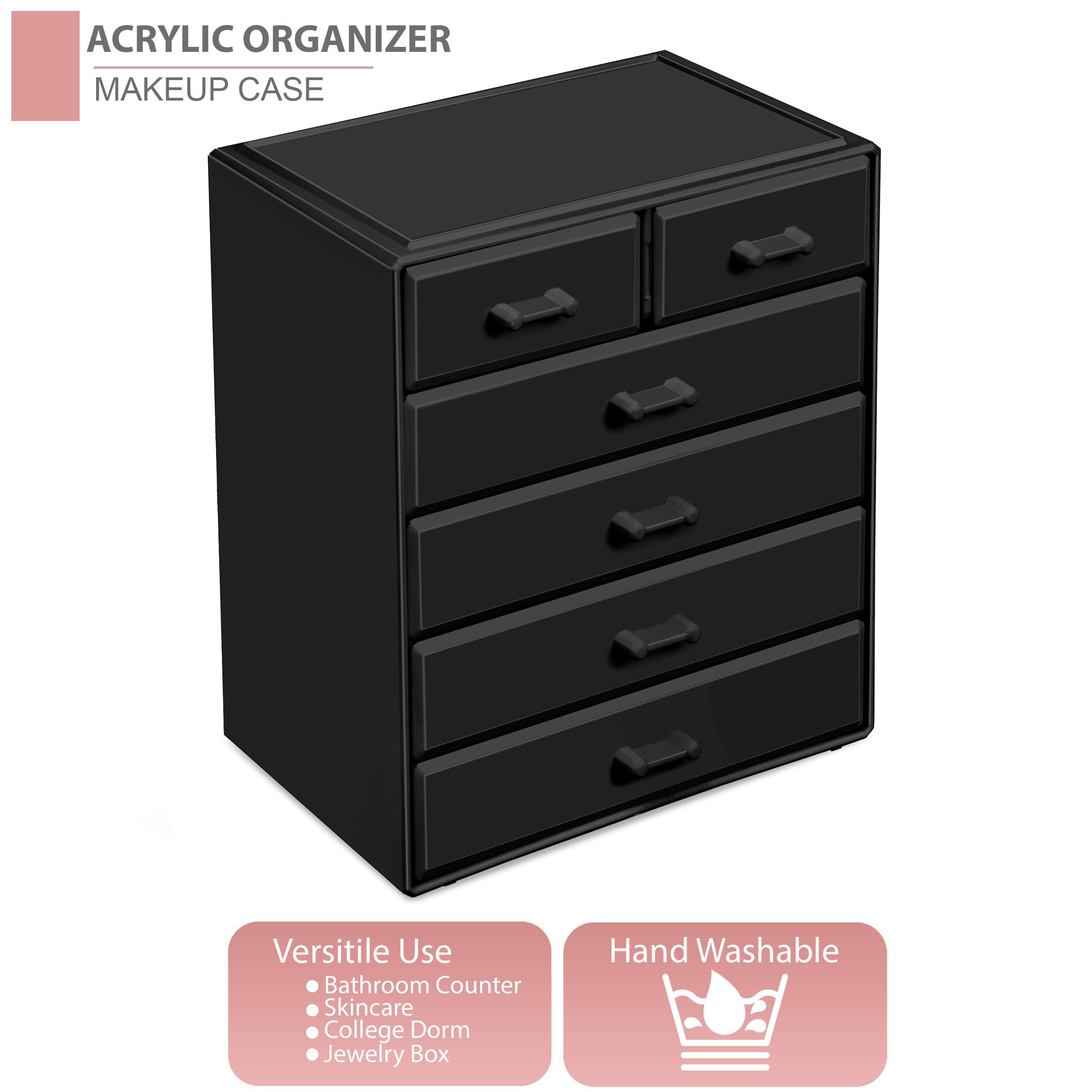 Durable Sorbus acrylic construction with smooth sliding drawers