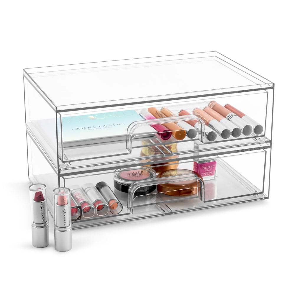 Sorbus clear storage drawers blend with any decor and enhance visibility