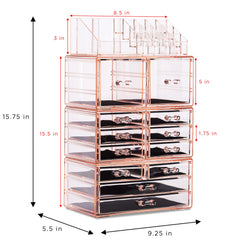 Sorbus large makeup organizer bottom column with four drawers for larger products